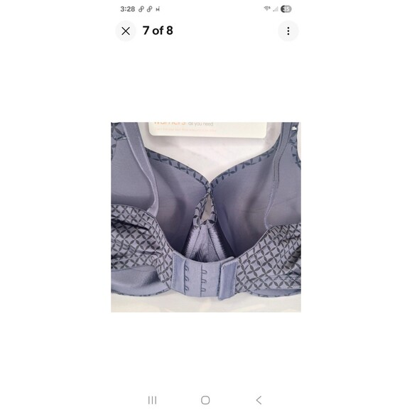 Warners This Is Not A Bra Underwire T-Shirt Bra 38D NWT 01593 Gunmetal Geo Print - Picture 5 of 8